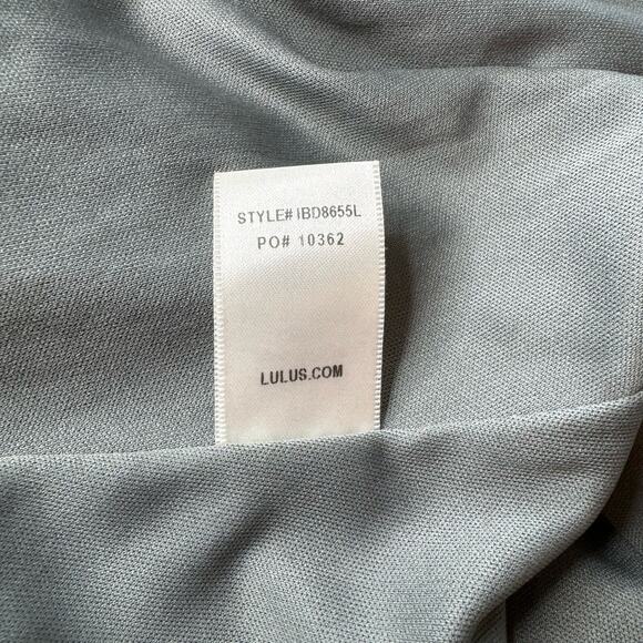 Lulu's | Fiorire Slate Blue Floral Print Wrap Maxi Dress - Picture 7 of 8